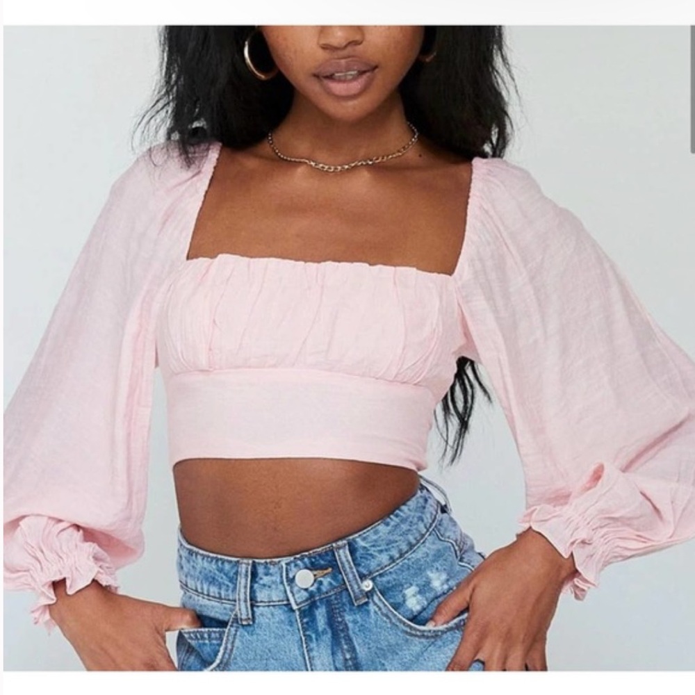 Princess Polly Orione Long Sleeve Crop Top